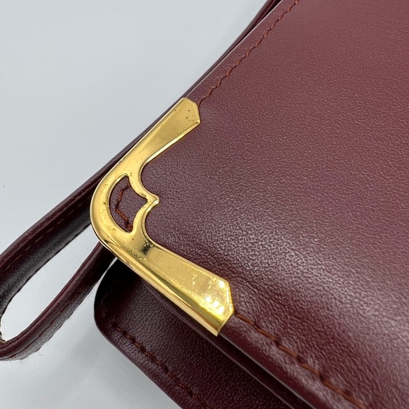 Cartier Bordeaux Leather Clutch Wristlet - Picture 11 of 11
